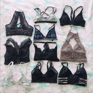10 Brand new Victoria’s Secret size XS bralettes